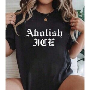 PROTEST Black “Abolish ICE” Human Rights Tee Shirt
